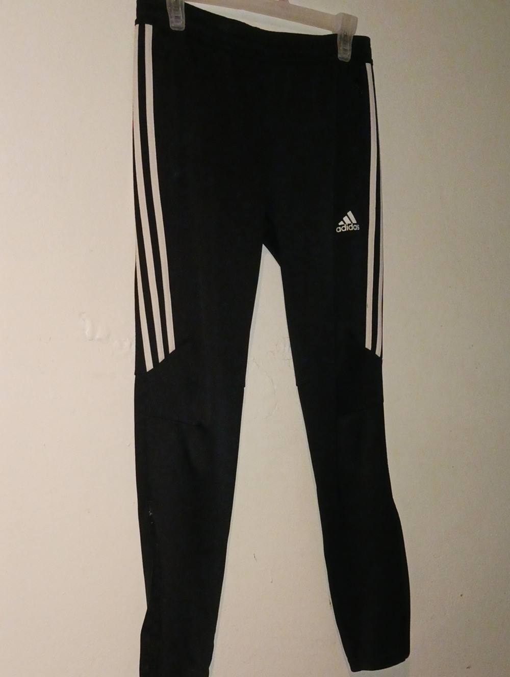 adidas Black Leggings with White Side Stripes
